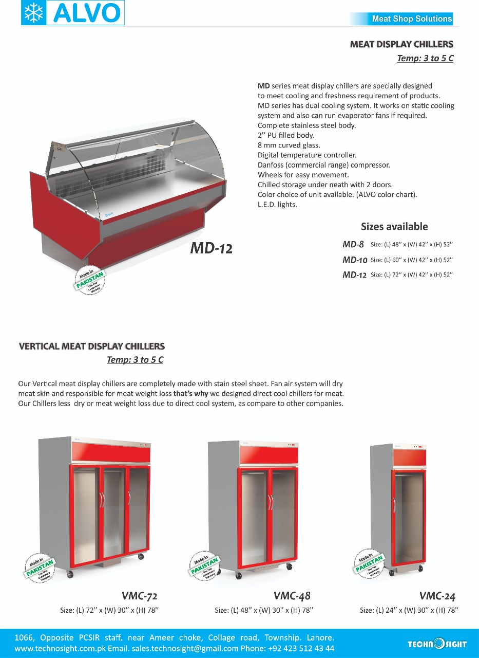 Meat Display Chiller, Equipment for Meat Shop in Pakistan, Commercial Meat Shop Equipment in Pakistan